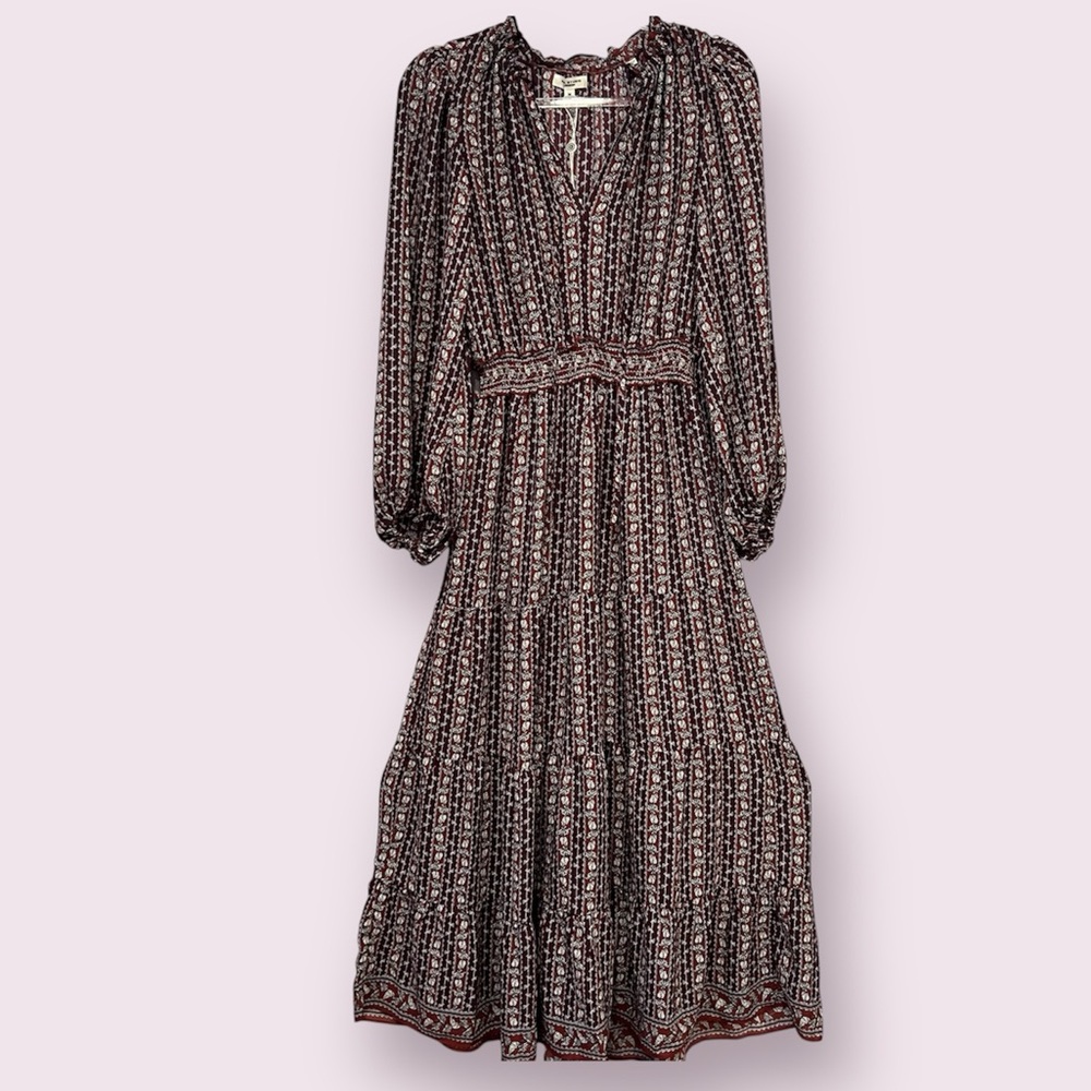 Max studio‎ women’s maxi dress leaves print size M